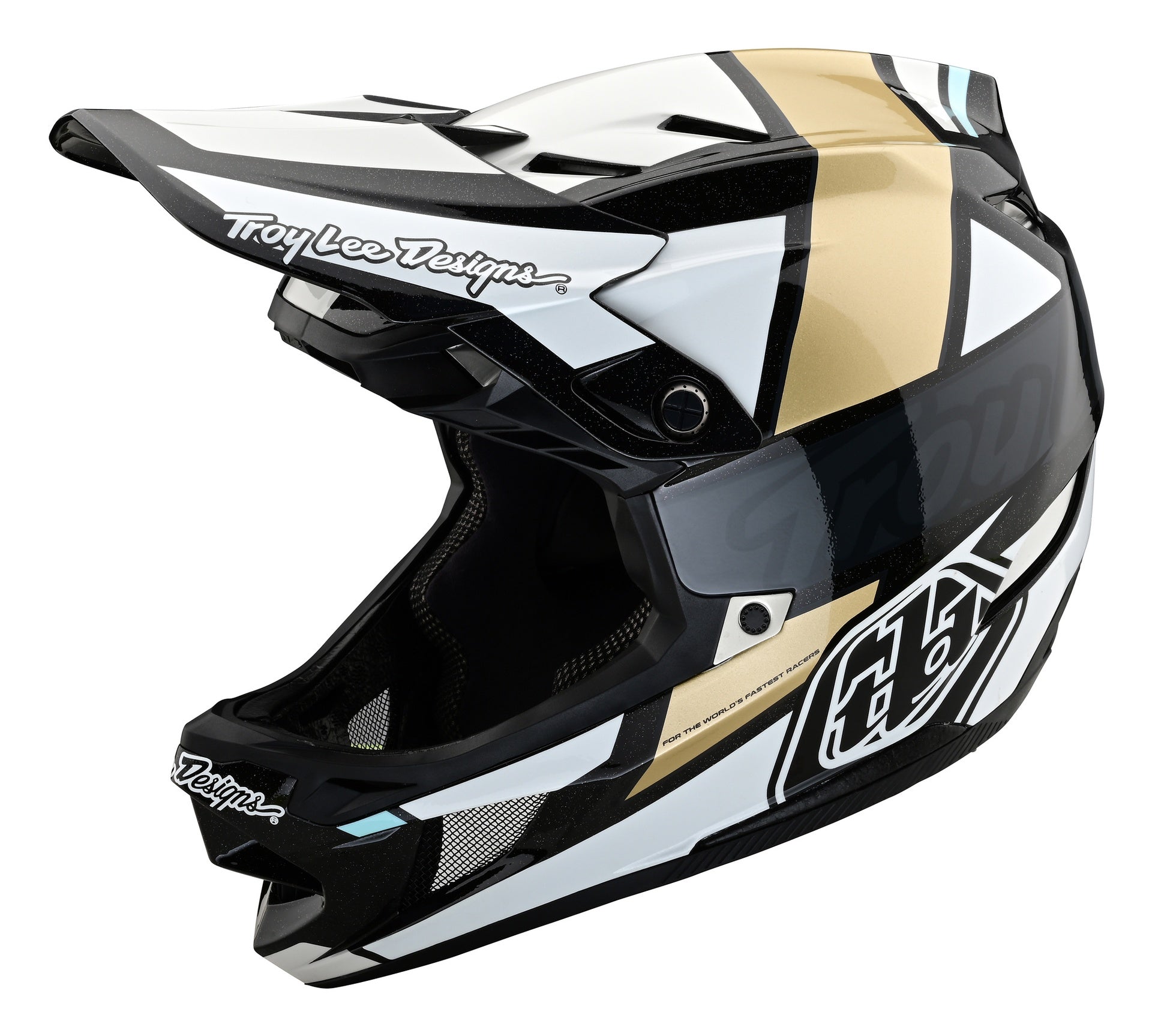 Casco Troy Lee Designs D4 de Carbón Team Gold